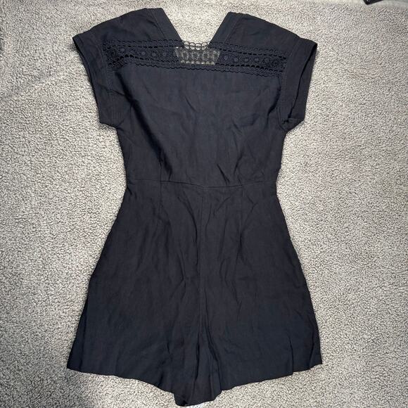 Sandro Nyane Linen-Blend Playsuit Romper Size XS - Picture 8 of 8